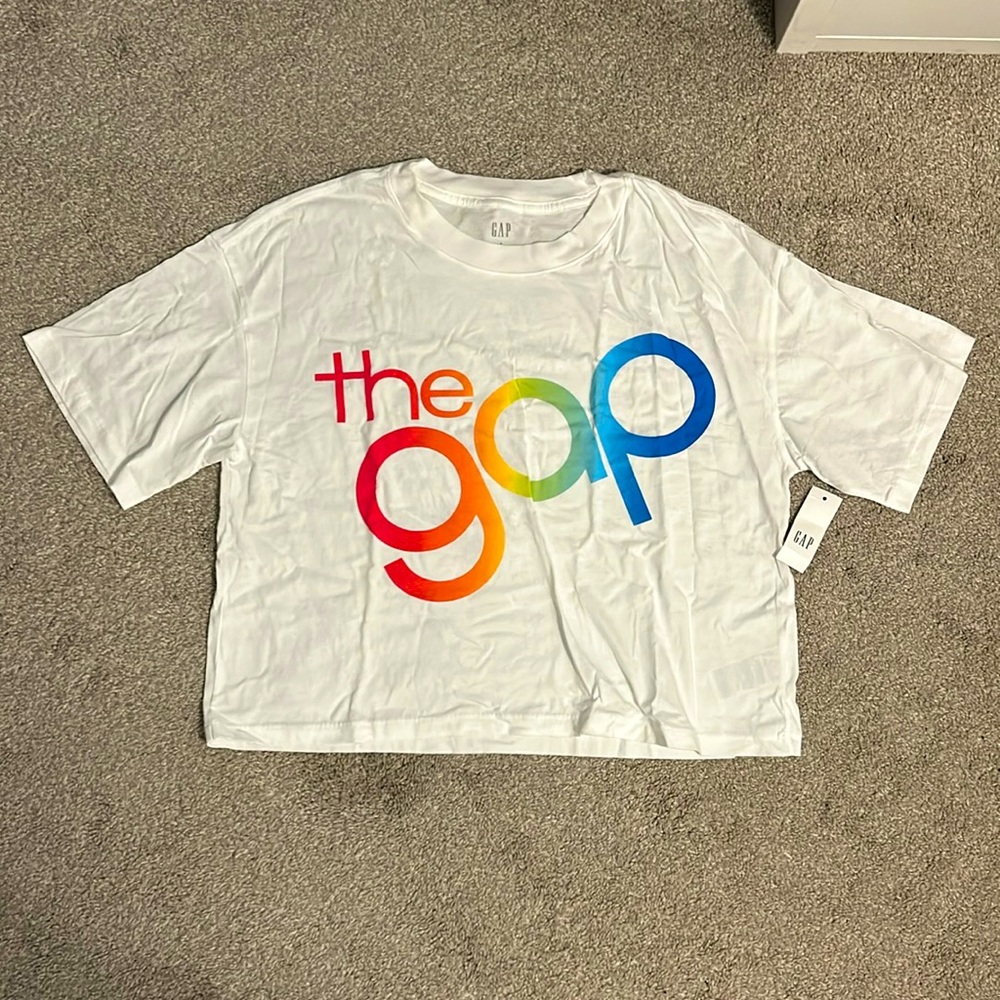 The GAP Women’s T-Shirt with Rainbow Lettering